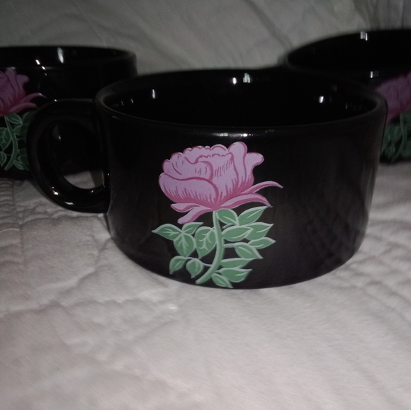 Tequila Rose Soup Mugs Coffee Cups Set Of 4 - Picture 6 of 10